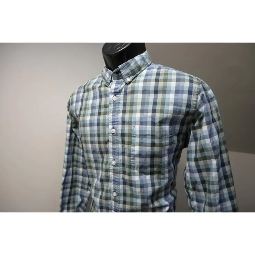 J Crew Mercantile Flex Slim Fit Dress‎ Shirt Plaid Button Up Mens Size Medium